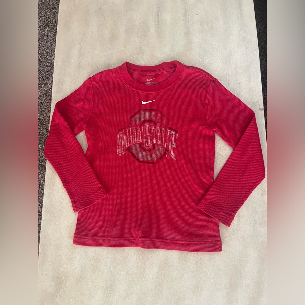 Kids Nike Ohio State OSU Buckeyes Long Sleeve T-Shirt Size 6